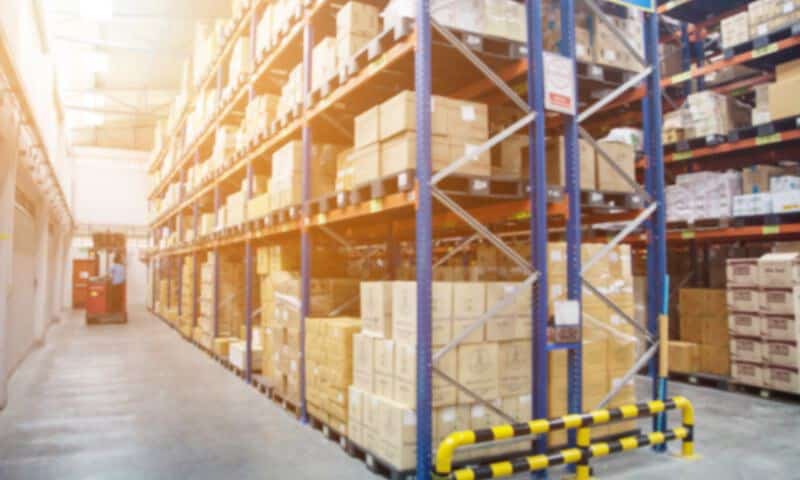 Rack protection and frame barriers Damage prevention equipment in warehouse