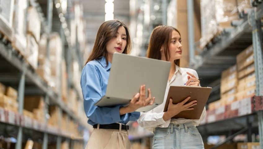 Logistics entrepreneurs updating industry trends for warehouse strategies