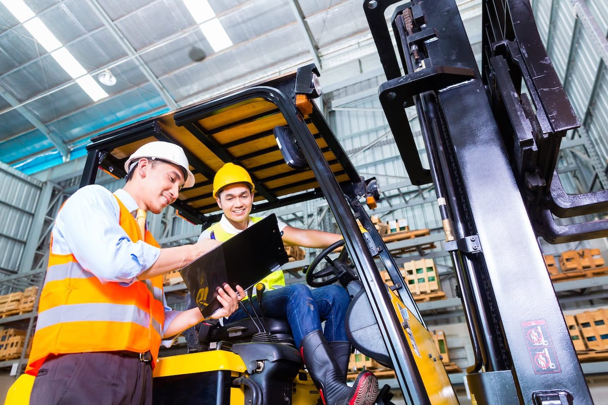 Employee following warehouse risk reduction methods